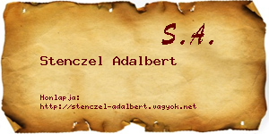 Stenczel Adalbert névjegykártya